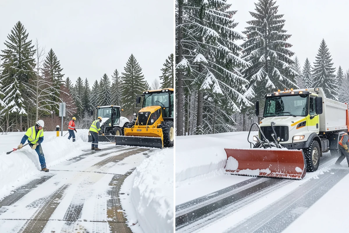 Sidewalk Salting in Hamilton, Skagit County, WA - We confirm temperatures suit salt's melting range