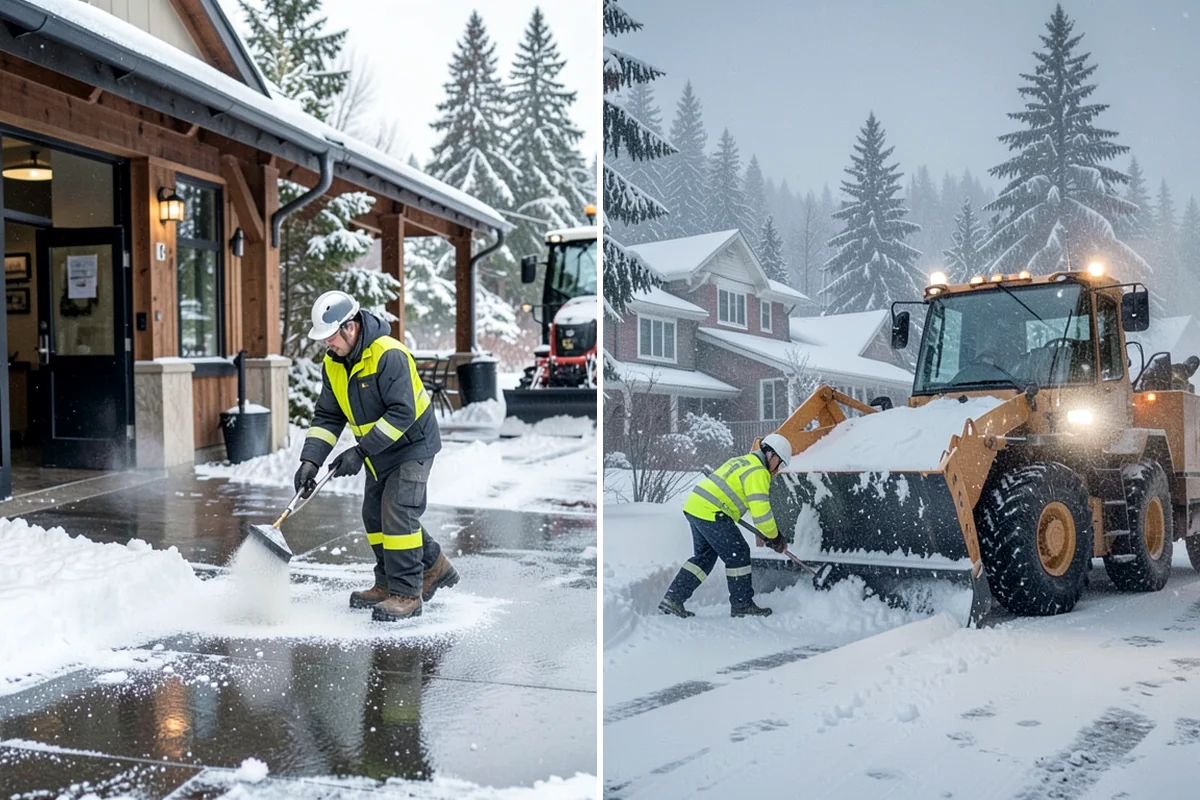 Sidewalk Salting in Hunts Point, King County, WA - We confirm temperatures suit salt's melting range