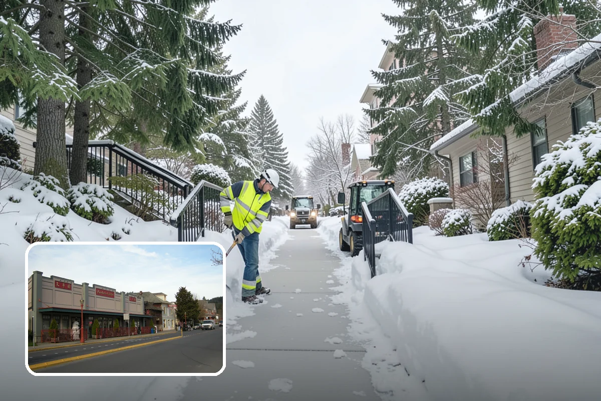 Sidewalk Salting in Issaquah, King County, WA - Effective across typical lowland freeze temperatures