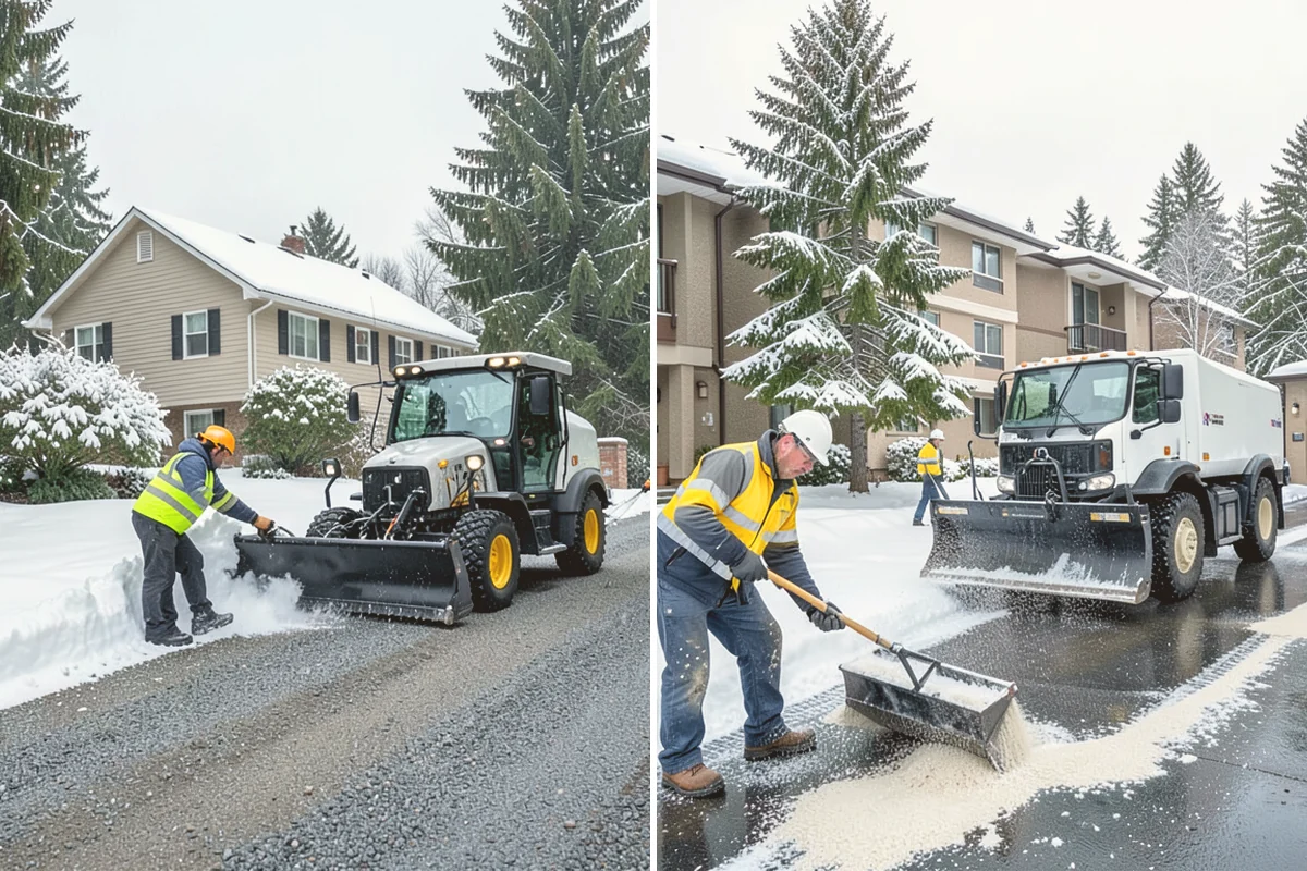 Sidewalk Salting in Kent, King County, WA - We confirm temperatures suit salt's melting range