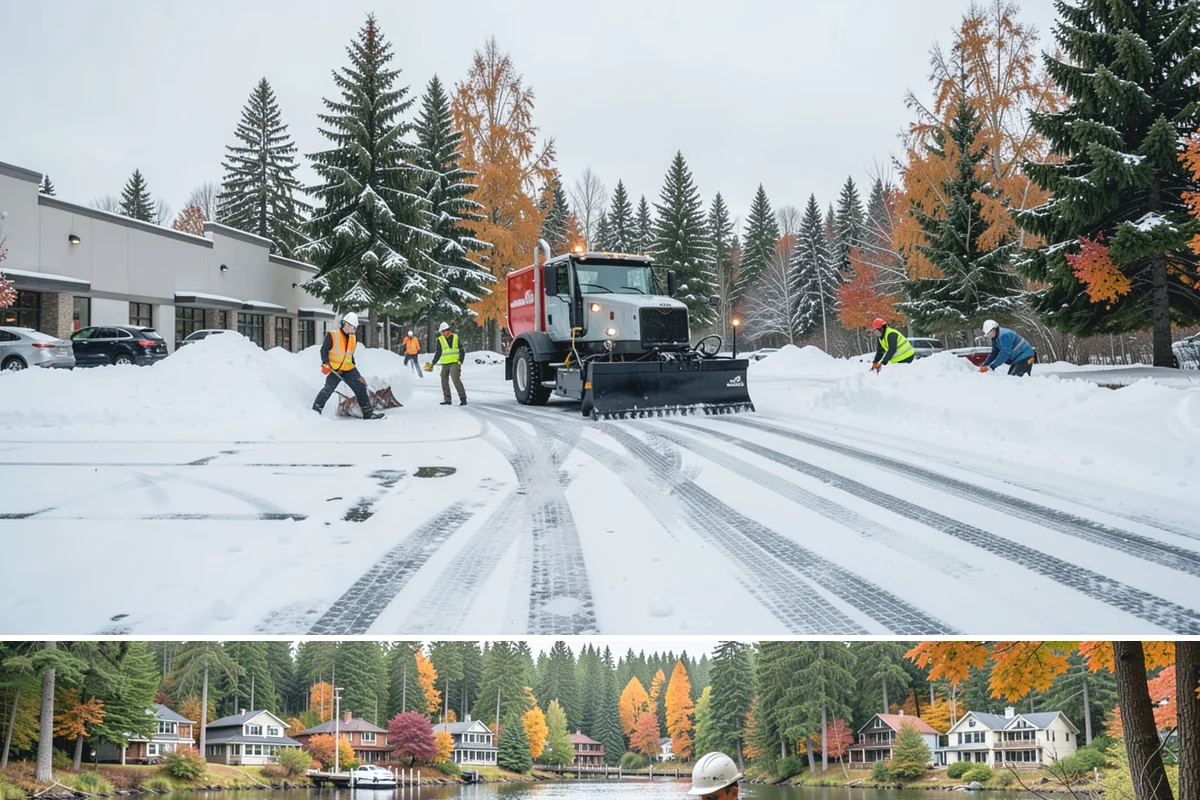 Sidewalk Salting in La Conner, Skagit County, WA - Sidewalk salting runs strongest through the midwinter freeze window.