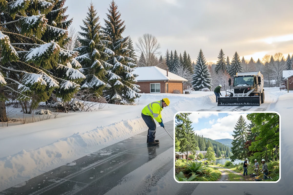 Sidewalk Salting in Lake Forest Park, King County, WA - Effective across typical lowland freeze temperatures