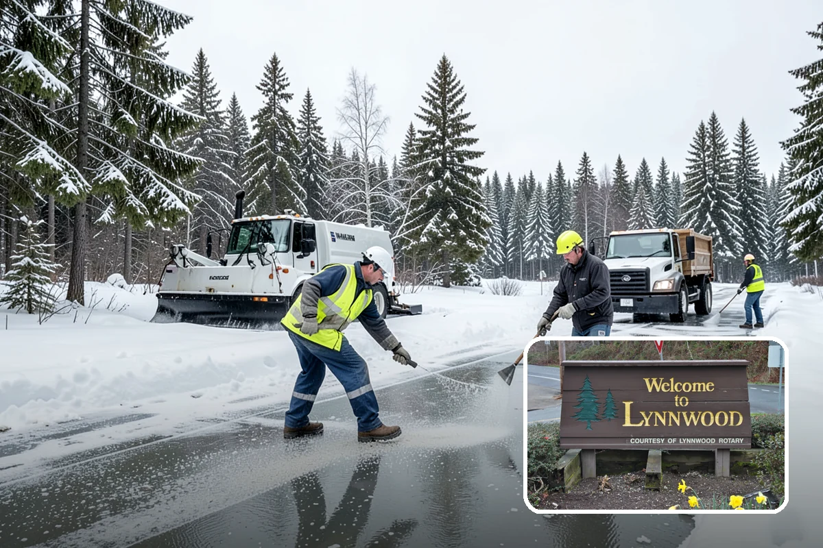 Sidewalk Salting in Lynnwood, Snohomish County, WA - Effective across typical lowland freeze temperatures