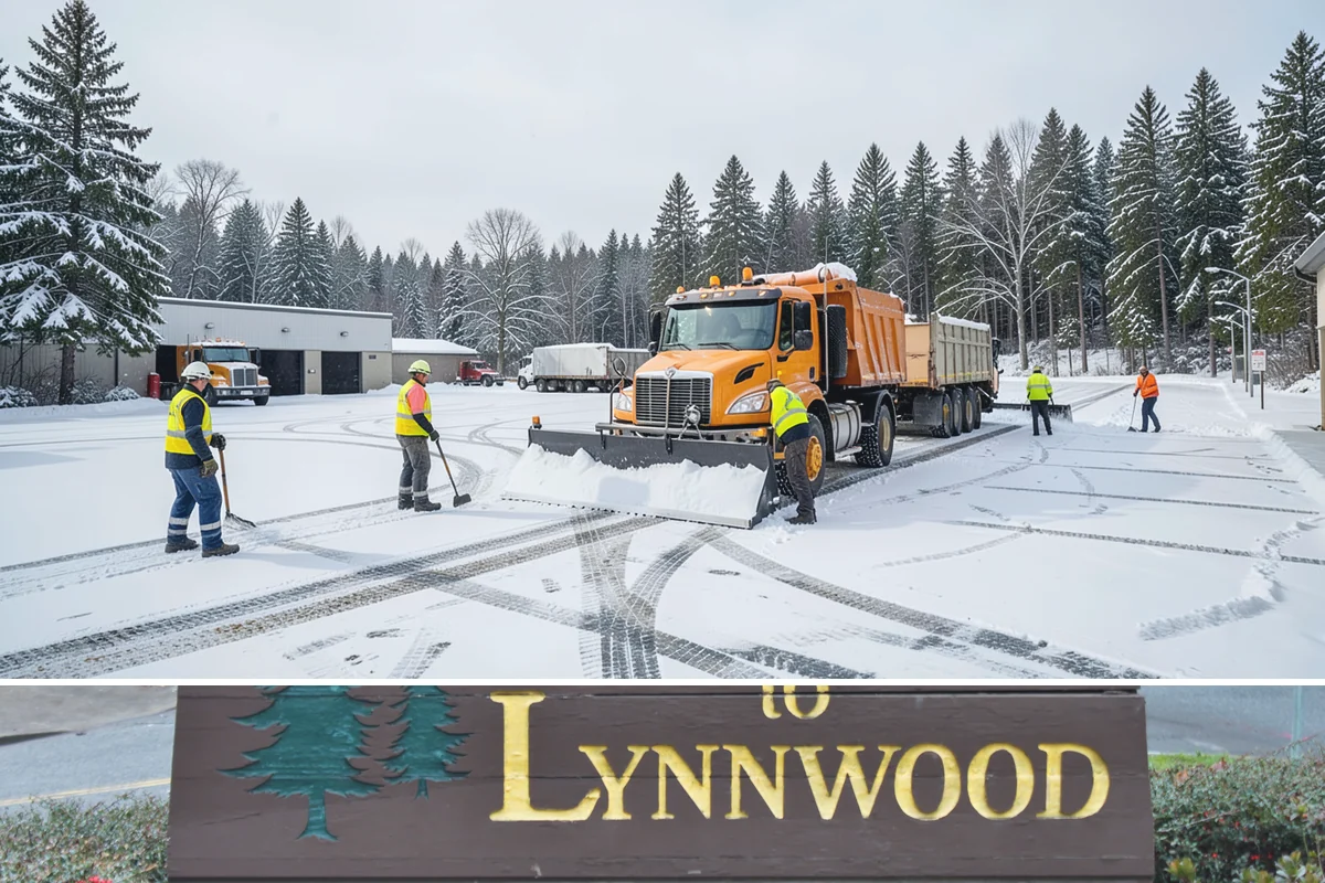 Sidewalk Salting in Lynnwood, Snohomish County, WA - Sidewalk salting runs strongest through the midwinter freeze window.