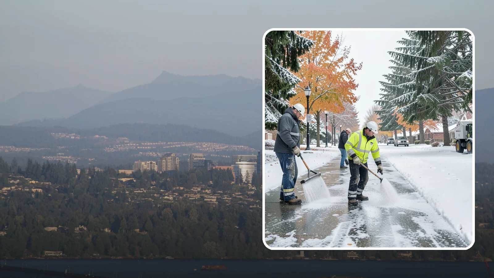 Sidewalk Salting in Medina, King County, WA - We salt sidewalks to melt ice and maintain safe footing through typical Western Washington cold.