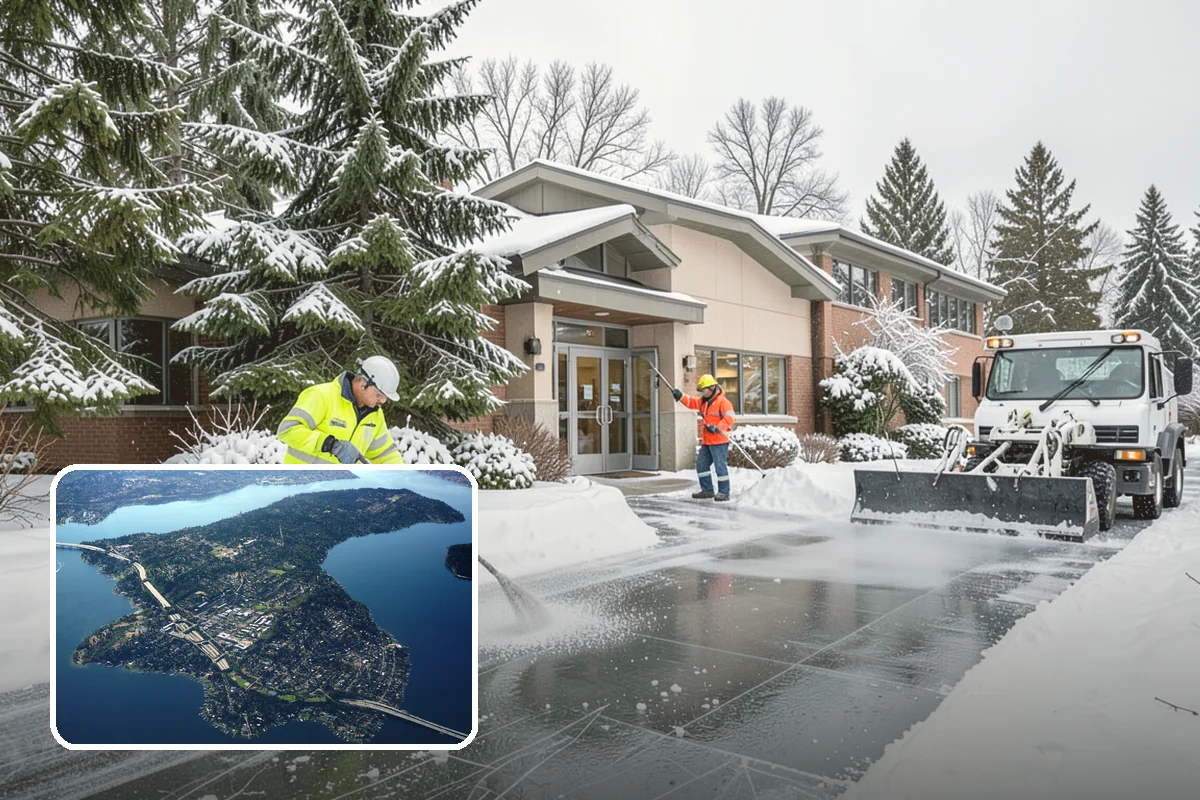 Sidewalk Salting in Mercer Island, King County, WA - Effective across typical lowland freeze temperatures