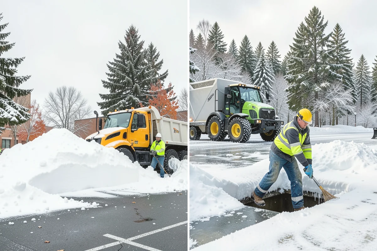 Sidewalk Salting in Mill Creek, Snohomish County, WA - We confirm temperatures suit salt's melting range