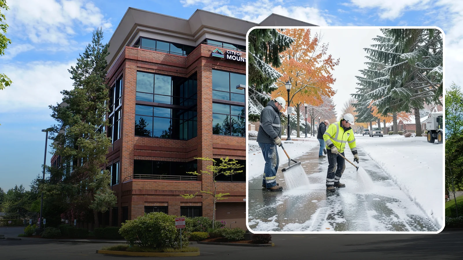 Sidewalk Salting in Mountlake Terrace, Snohomish County, WA - We salt sidewalks to melt ice and maintain safe footing through typical Western Washington cold.