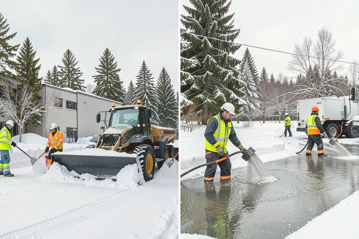 Sidewalk Salting in Newcastle, King County, WA - We confirm temperatures suit salt's melting range