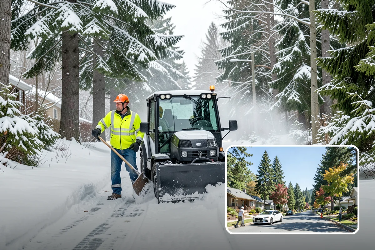 Sidewalk Salting in Orting, Pierce County, WA - Effective across typical lowland freeze temperatures