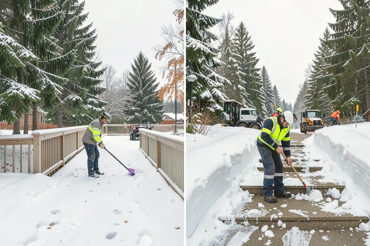 Sidewalk Salting in Orting, Pierce County, WA - We confirm temperatures suit salt's melting range