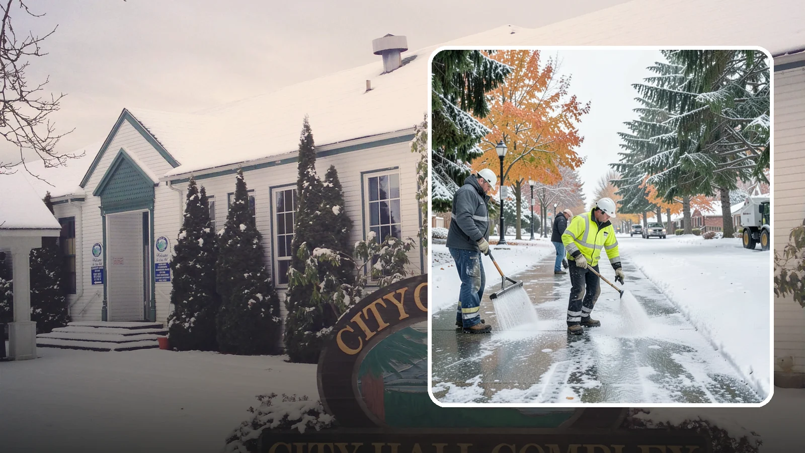 Sidewalk Salting in Pacific, King County, WA - We salt sidewalks to melt ice and maintain safe footing through typical Western Washington cold.