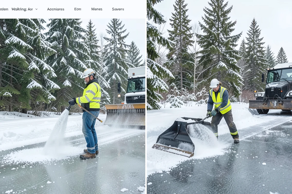Sidewalk Salting in Renton, King County, WA - We confirm temperatures suit salt's melting range