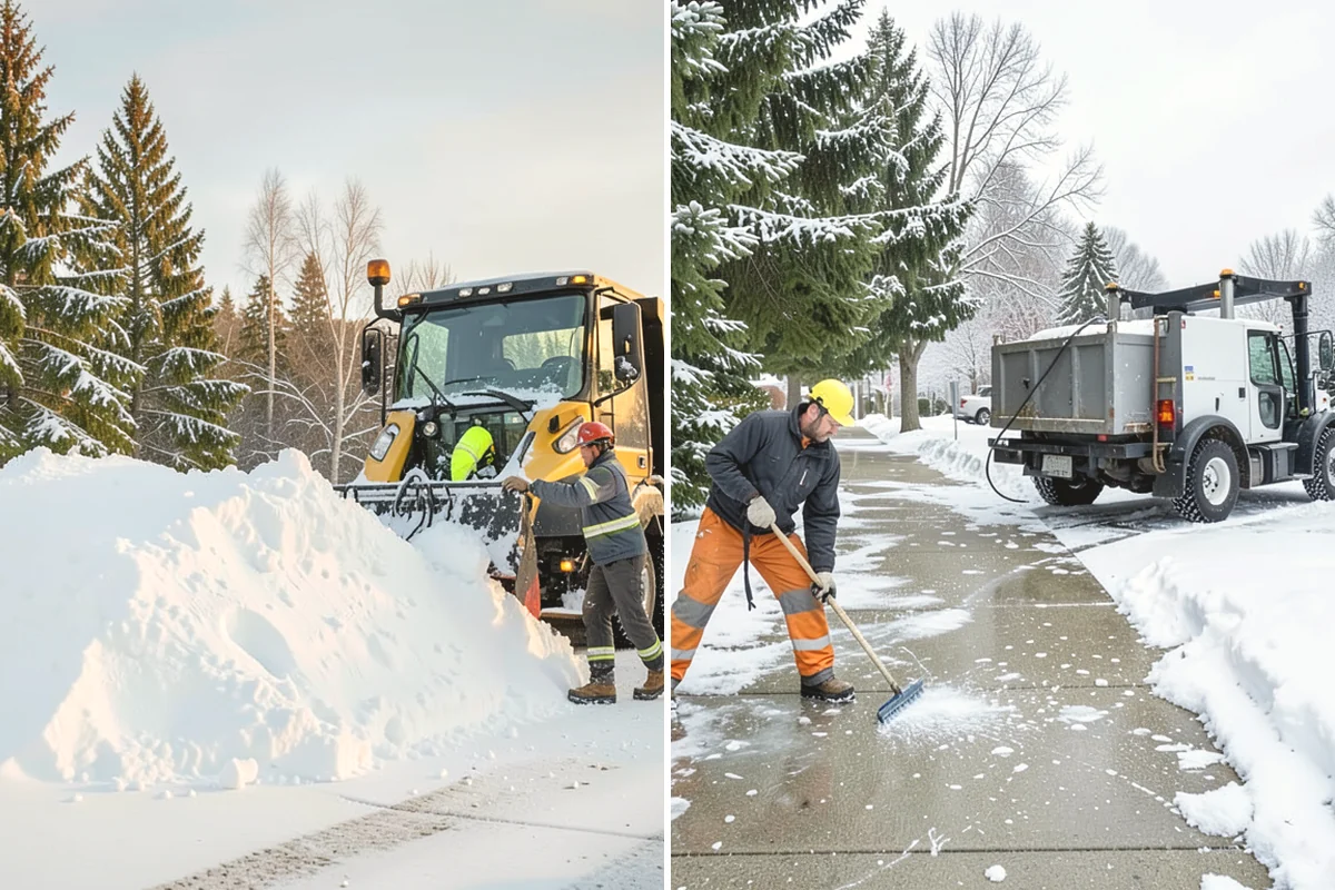 Sidewalk Salting in Ruston, Pierce County, WA - We confirm temperatures suit salt's melting range