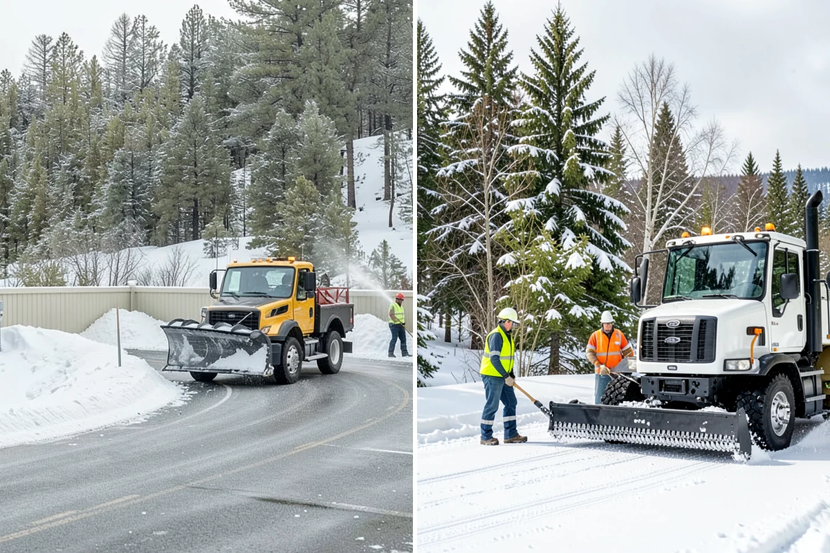 Sidewalk Salting in SeaTac, King County, WA - We confirm temperatures suit salt's melting range
