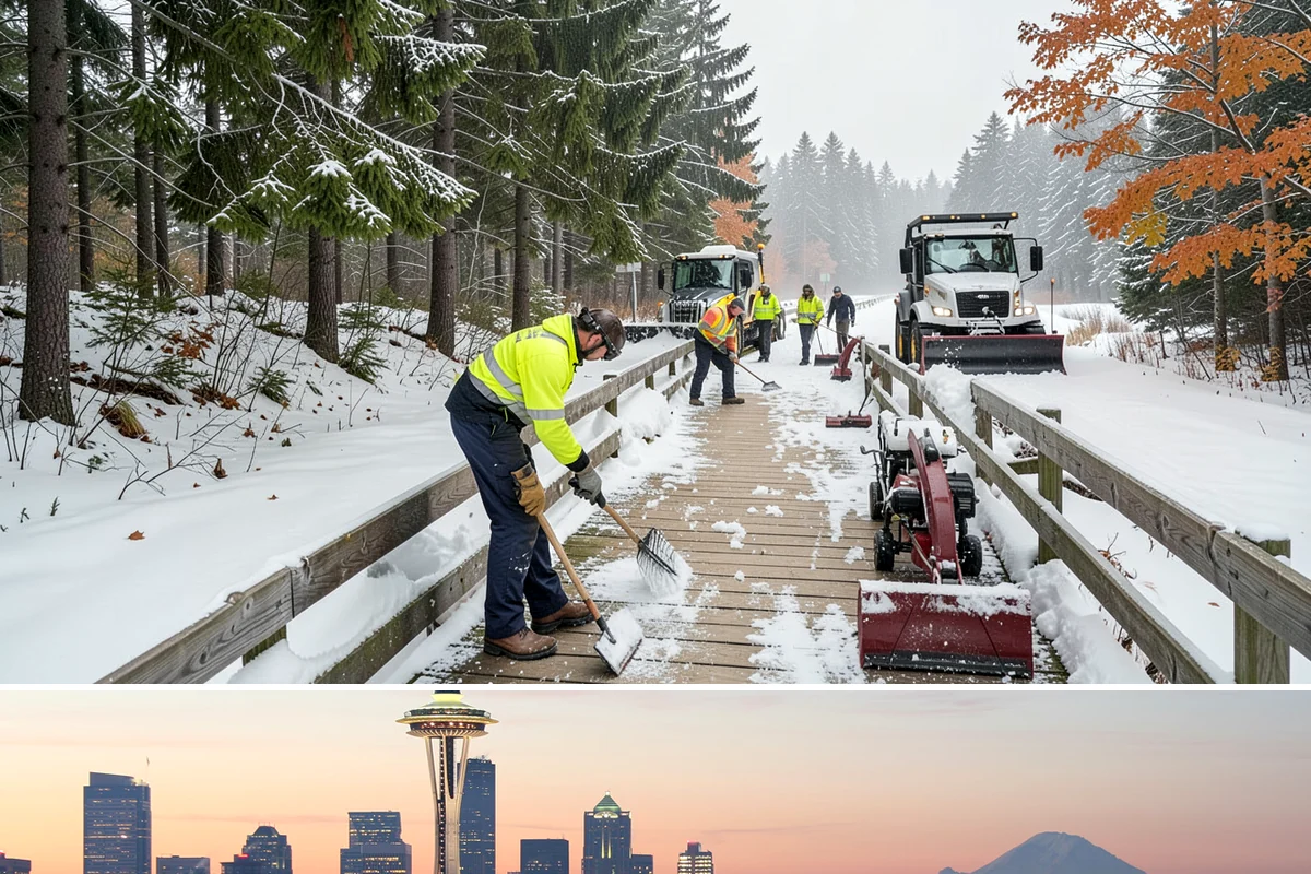 Sidewalk Salting in Seattle, King County, WA - Sidewalk salting runs strongest through the midwinter freeze window.
