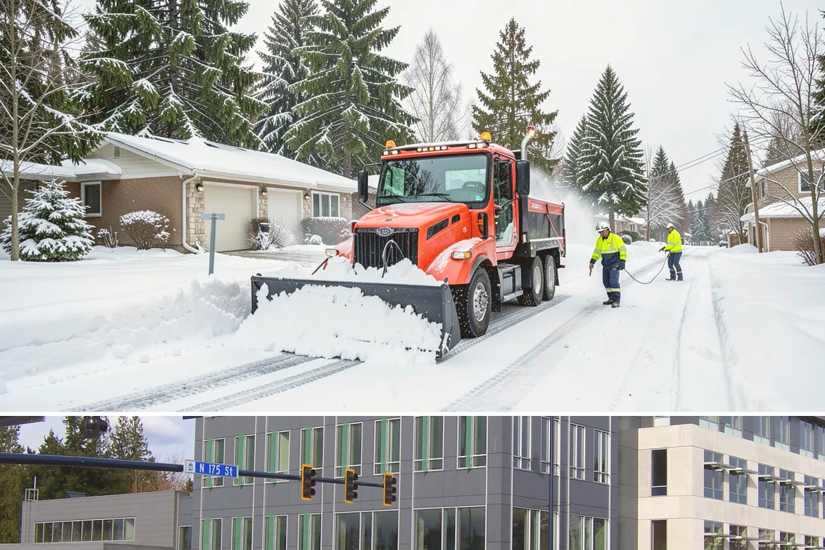Sidewalk Salting in Shoreline, King County, WA - Sidewalk salting runs strongest through the midwinter freeze window.