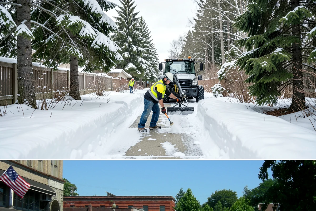 Sidewalk Salting in Snohomish, Snohomish County, WA - Sidewalk salting runs strongest through the midwinter freeze window.