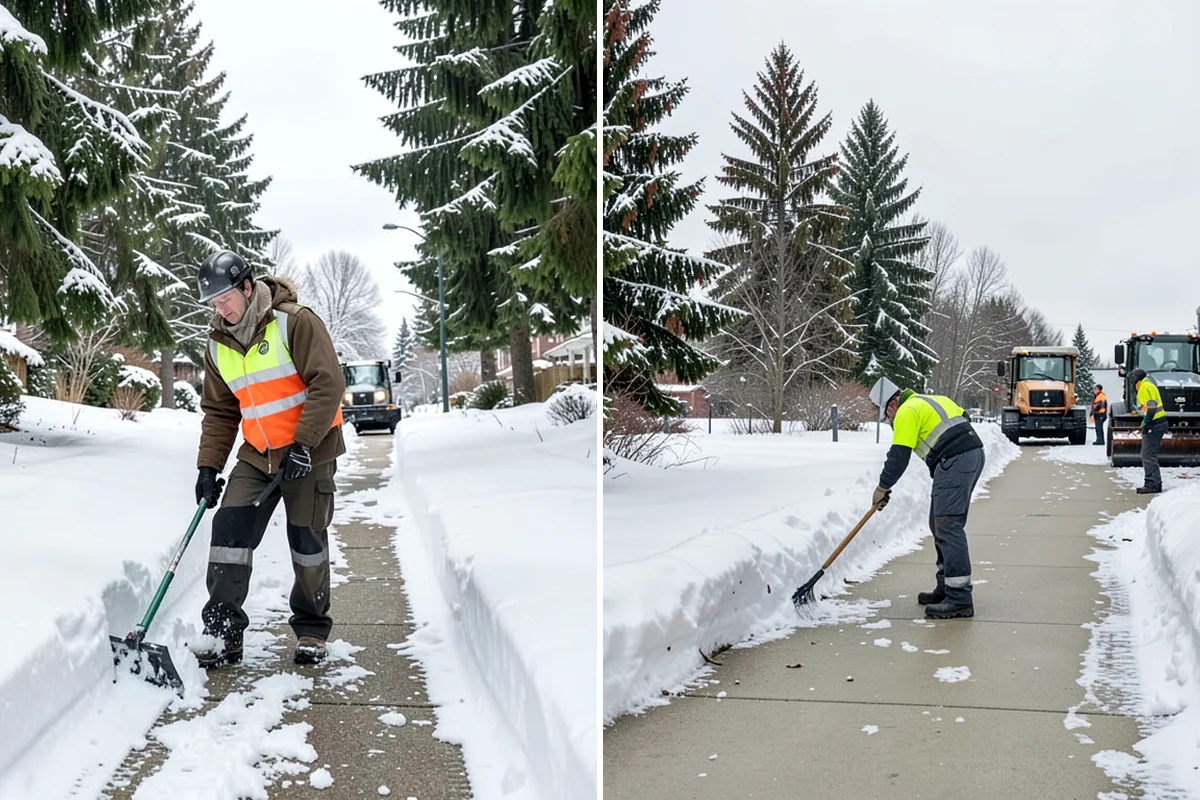 Sidewalk Salting in Snoqualmie, King County, WA - We confirm temperatures suit salt's melting range