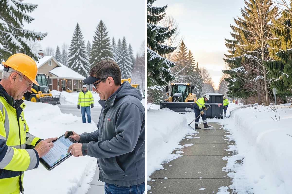 Sidewalk Salting in South Prairie, Pierce County, WA - We confirm temperatures suit salt's melting range