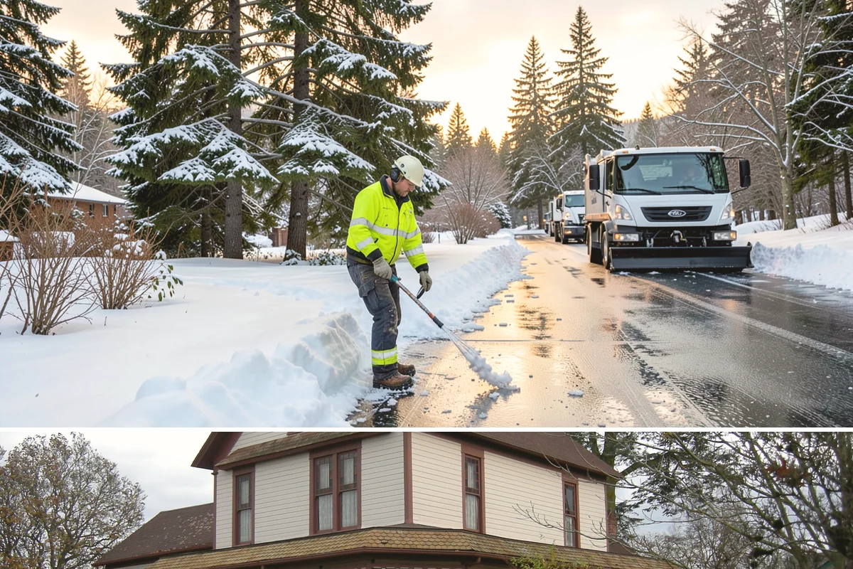 Sidewalk Salting in Sumner, Pierce County, WA - Sidewalk salting runs strongest through the midwinter freeze window.