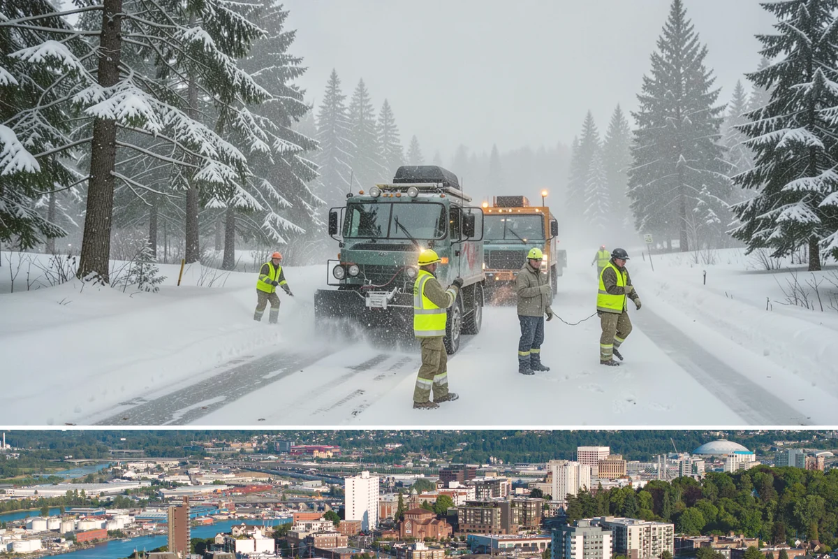 Sidewalk Salting in Tacoma, Pierce County, WA - Sidewalk salting runs strongest through the midwinter freeze window.