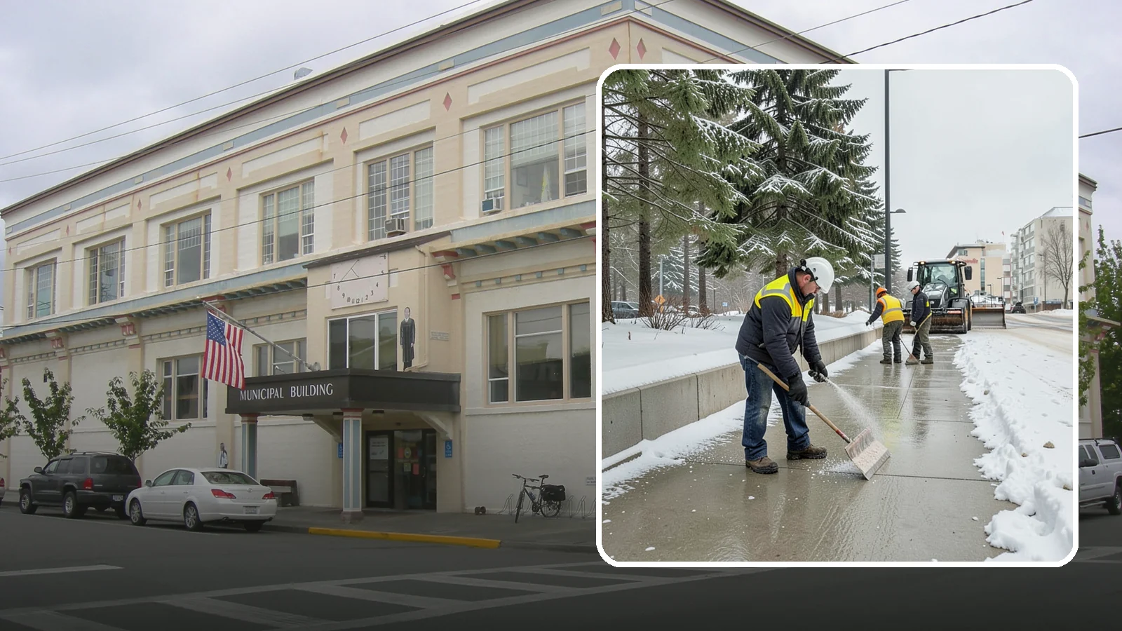 Sidewalk Sanding in Anacortes, Skagit County, WA - We sand sidewalks for instant traction when temperatures drop too low for deicers to work.