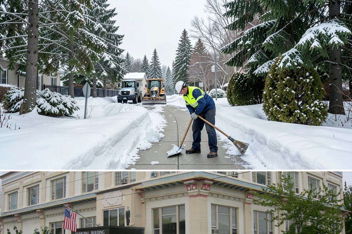 Sidewalk Sanding in Anacortes, Skagit County, WA - Sidewalk sanding is most needed during deep-cold snaps in the heart of winter.