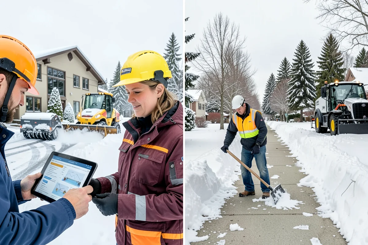 Sidewalk Sanding in Arlington, Snohomish County, WA - We check pavement temperatures against deicer limits