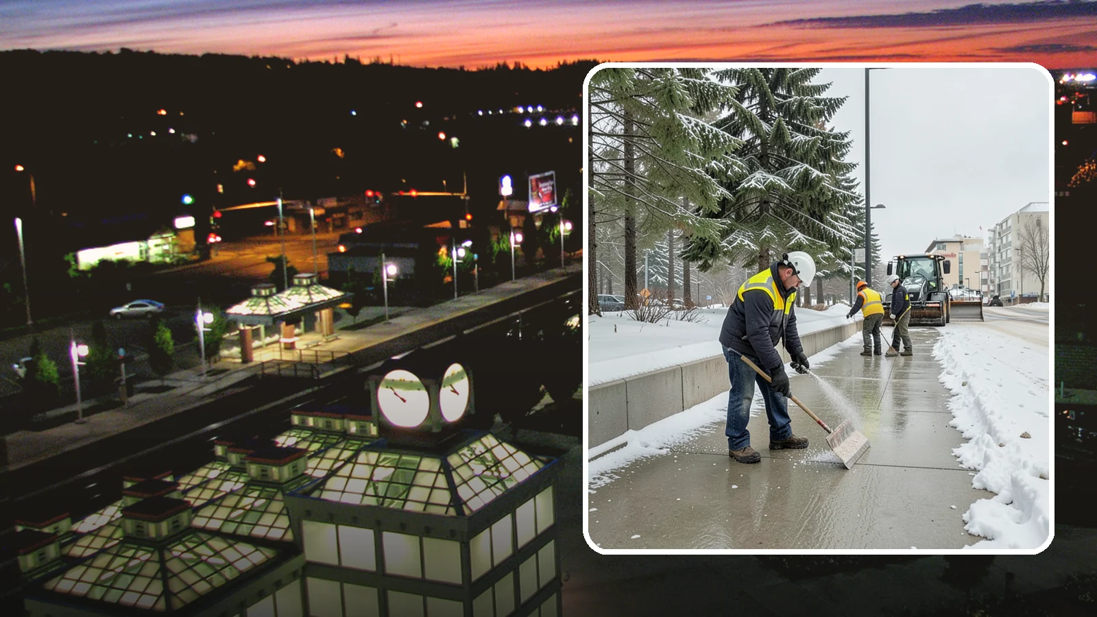 Sidewalk Sanding in Auburn, King County, WA - We sand sidewalks for instant traction when temperatures drop too low for deicers to work.
