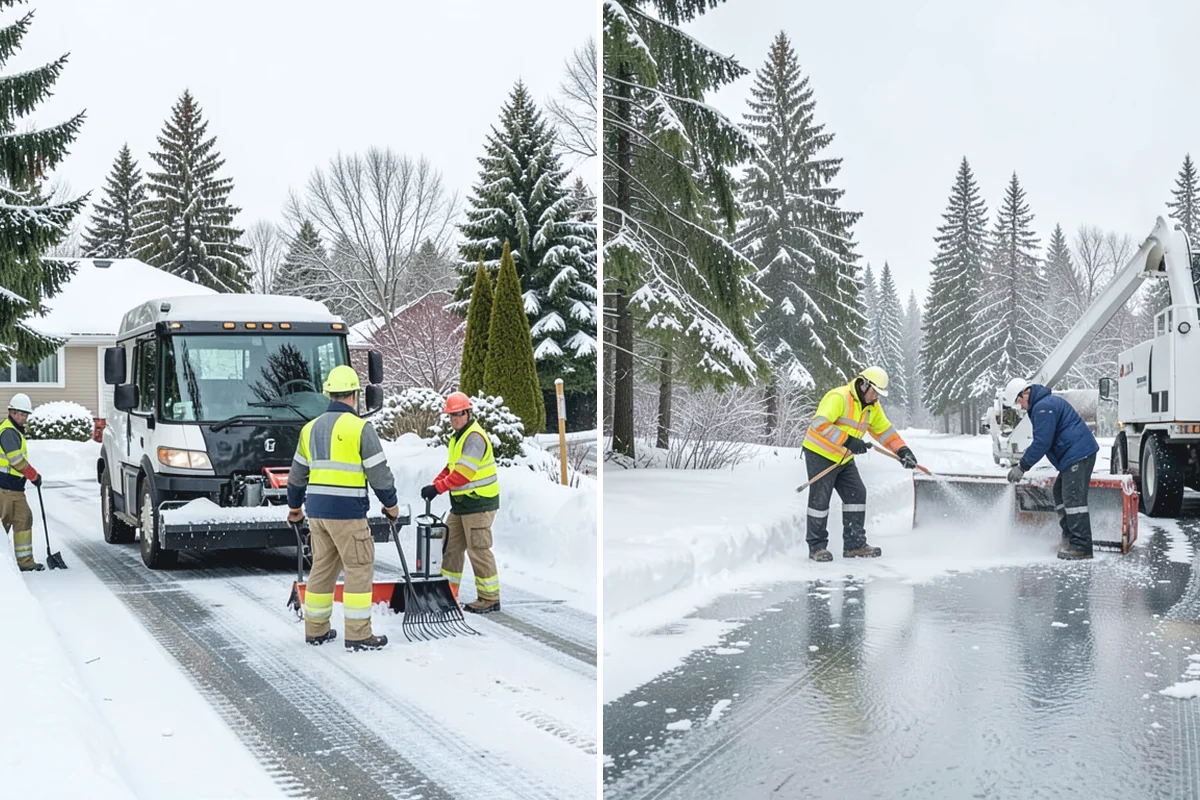 Sidewalk Sanding in Auburn, King County, WA - We check pavement temperatures against deicer limits