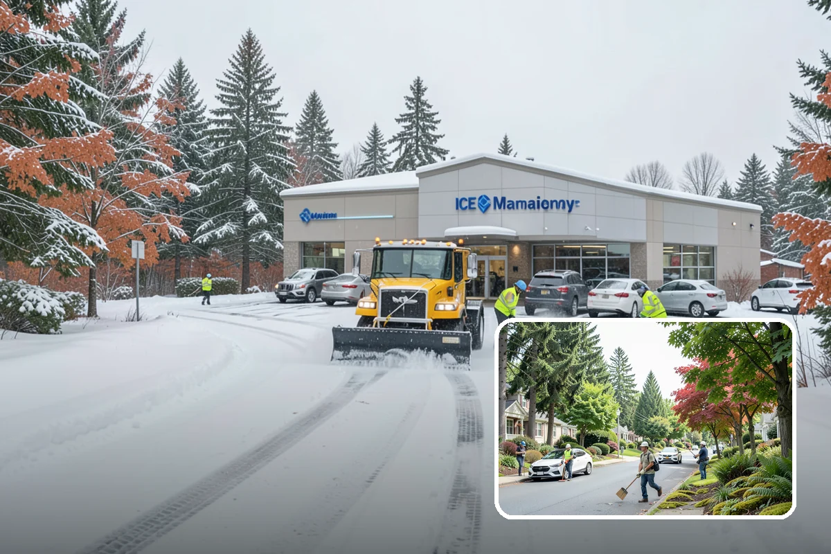 Sidewalk Sanding in Beaux Arts Village, King County, WA - Instant traction in extreme cold