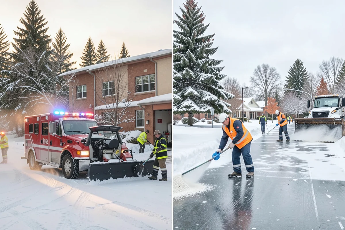Sidewalk Sanding in Beaux Arts Village, King County, WA - We check pavement temperatures against deicer limits