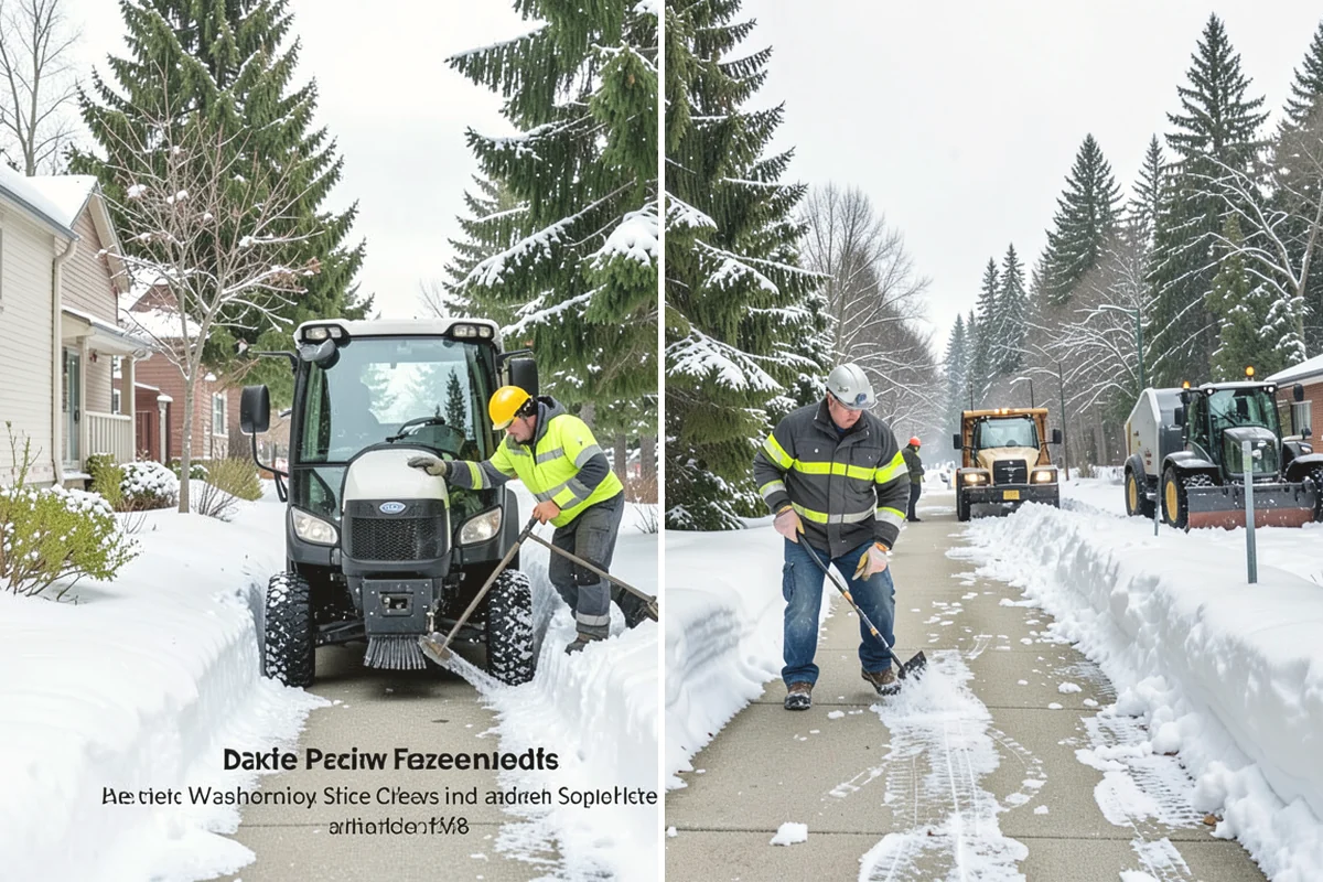 Sidewalk Sanding in Black Diamond, King County, WA - We check pavement temperatures against deicer limits