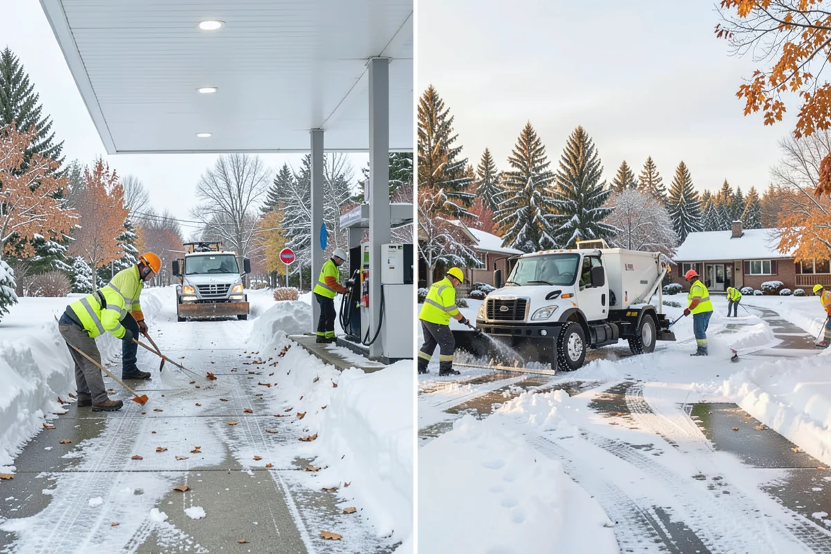 Sidewalk Sanding in Bonney Lake, Pierce County, WA - We check pavement temperatures against deicer limits