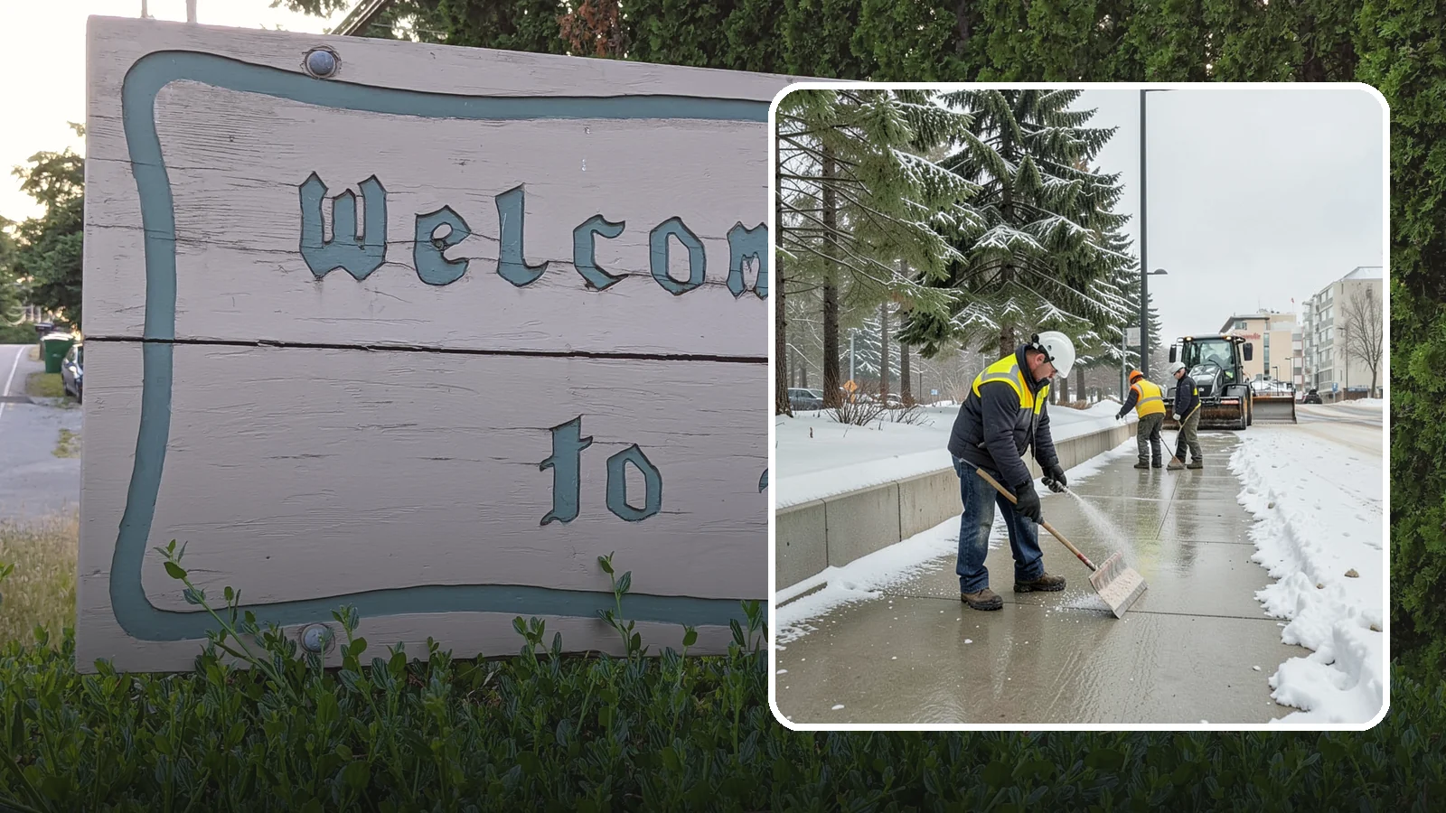 Sidewalk Sanding in Brier, Snohomish County, WA - We sand sidewalks for instant traction when temperatures drop too low for deicers to work.