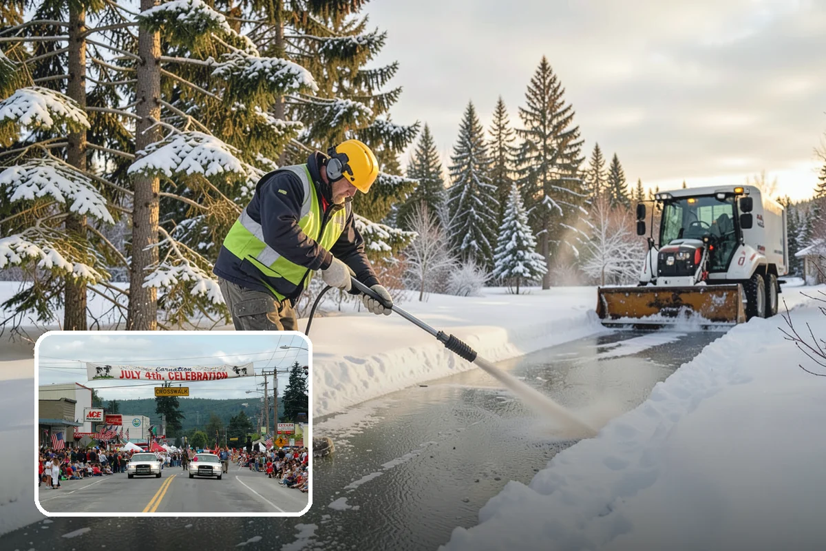 Sidewalk Sanding in Carnation, King County, WA - Instant traction in extreme cold