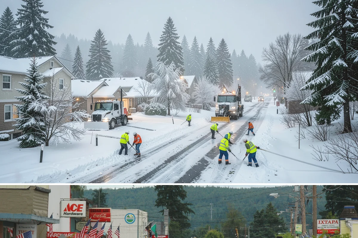Sidewalk Sanding in Carnation, King County, WA - Sidewalk sanding is most needed during deep-cold snaps in the heart of winter.