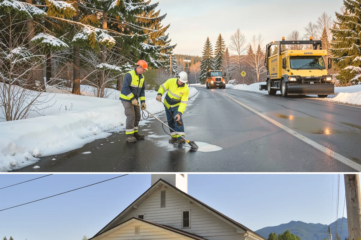 Sidewalk Sanding in Concrete, Skagit County, WA - Sidewalk sanding is most needed during deep-cold snaps in the heart of winter.