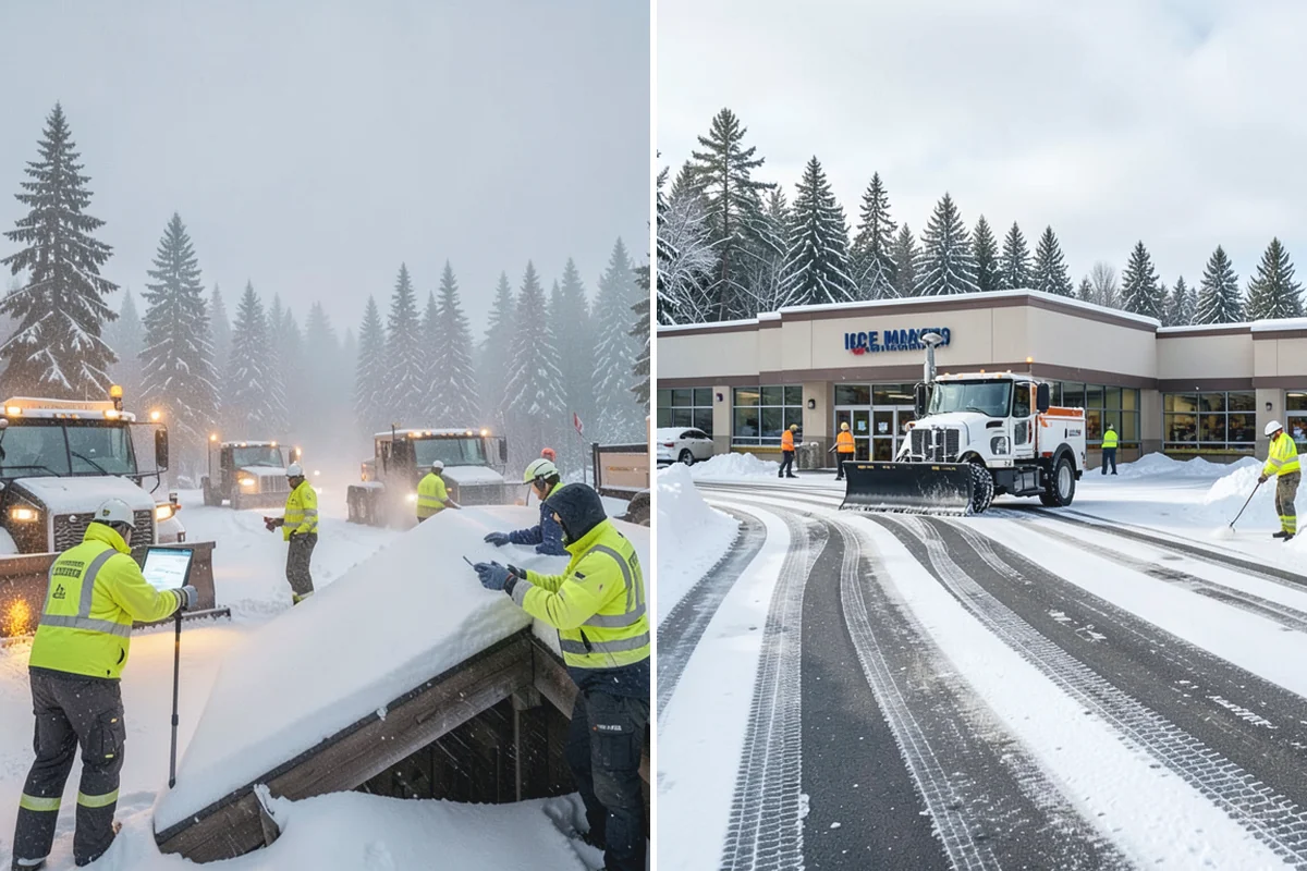 Sidewalk Sanding in Coupeville, Island County, WA - We check pavement temperatures against deicer limits