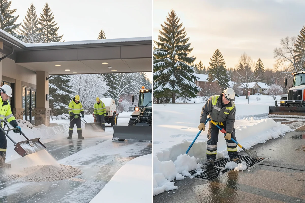 Sidewalk Sanding in Darrington, Snohomish County, WA - We check pavement temperatures against deicer limits