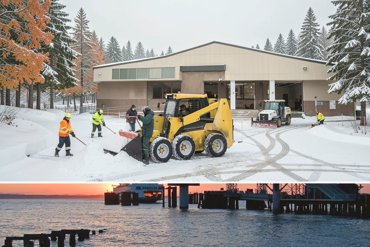 Sidewalk Sanding in Edmonds, Snohomish County, WA - Sidewalk sanding is most needed during deep-cold snaps in the heart of winter.