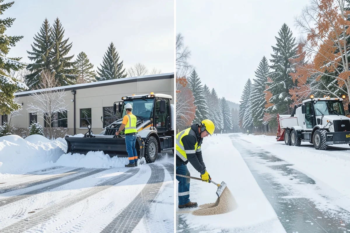 Sidewalk Sanding in Granite Falls, Snohomish County, WA - We check pavement temperatures against deicer limits