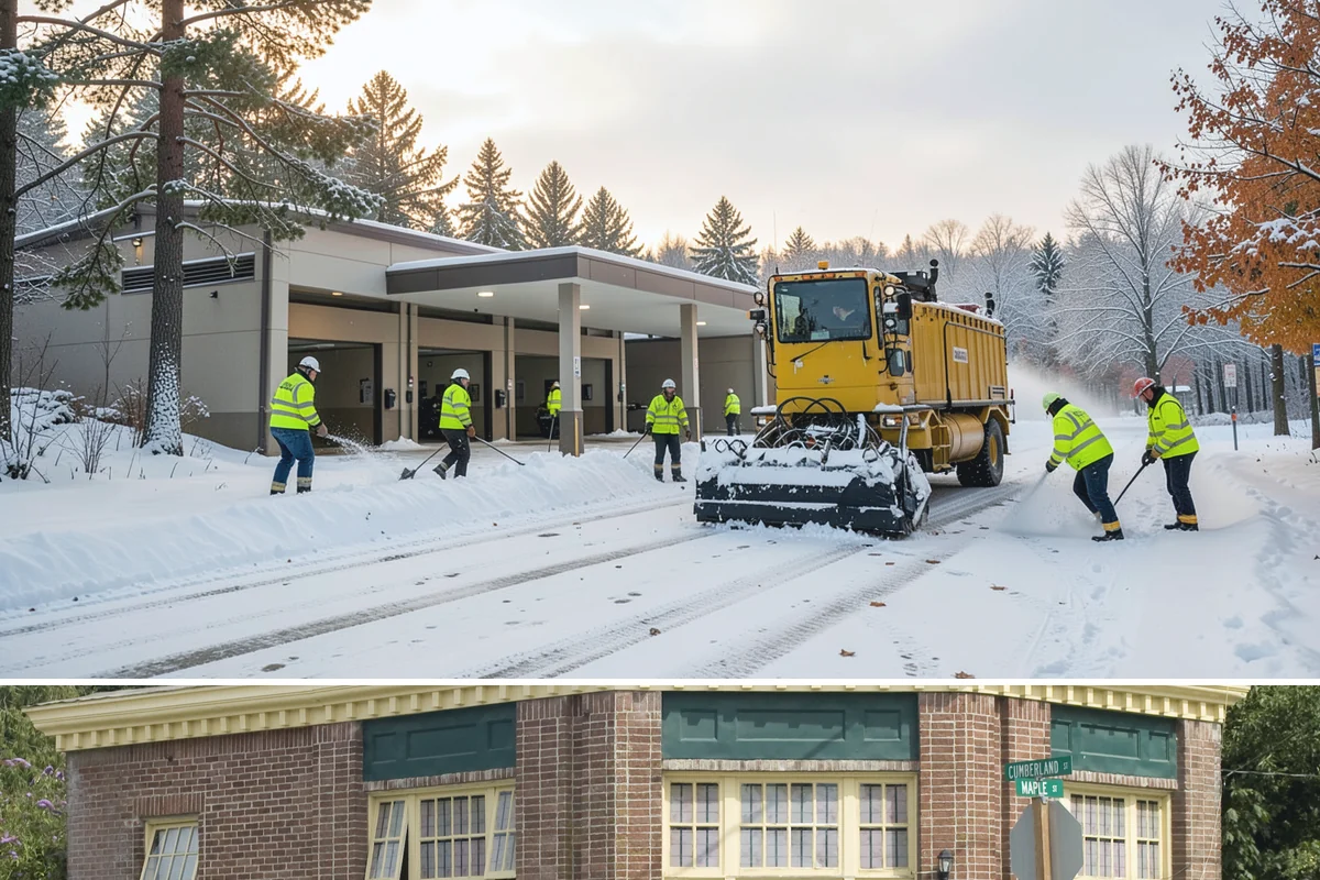 Sidewalk Sanding in Hamilton, Skagit County, WA - Sidewalk sanding is most needed during deep-cold snaps in the heart of winter.