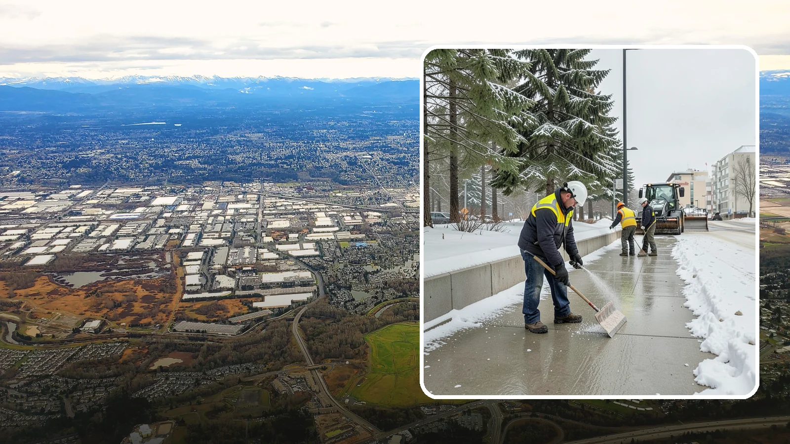 Sidewalk Sanding in Kent, King County, WA - We sand sidewalks for instant traction when temperatures drop too low for deicers to work.