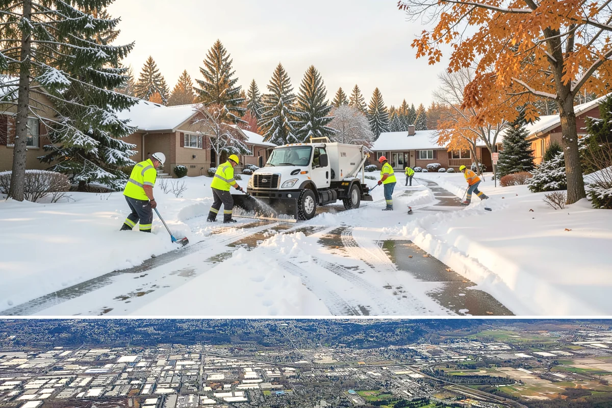 Sidewalk Sanding in Kent, King County, WA - Sidewalk sanding is most needed during deep-cold snaps in the heart of winter.