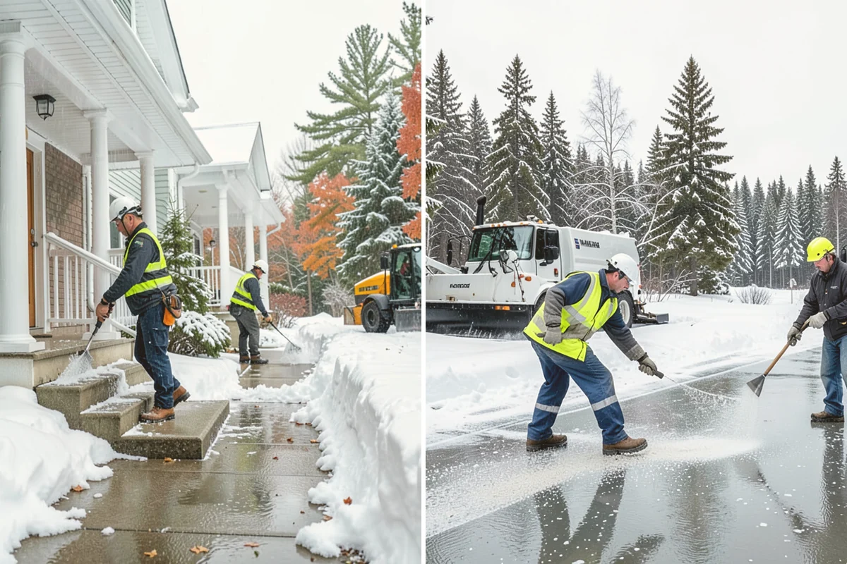 Sidewalk Sanding in Kirkland, King County, WA - We check pavement temperatures against deicer limits