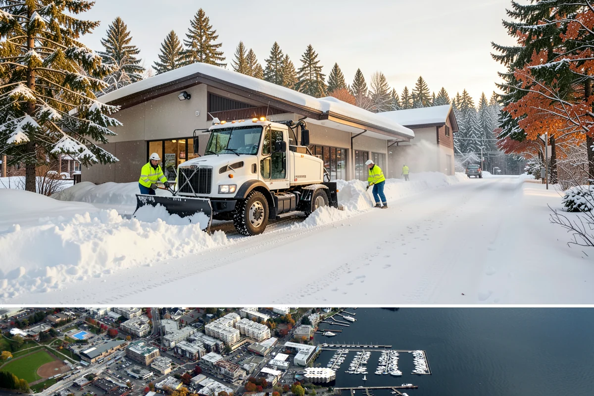 Sidewalk Sanding in Kirkland, King County, WA - Sidewalk sanding is most needed during deep-cold snaps in the heart of winter.
