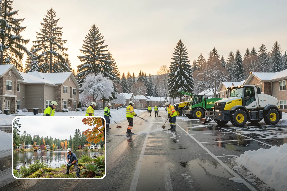 Sidewalk Sanding in La Conner, Skagit County, WA - Instant traction in extreme cold