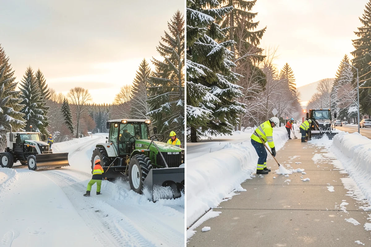 Sidewalk Sanding in La Conner, Skagit County, WA - We check pavement temperatures against deicer limits